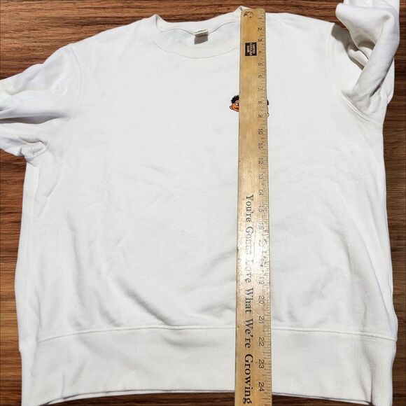 Uniqlo KAWS Sesame Street White Sweatshirt with Bert and Ernie. Sz. M - Picture 7 of 8